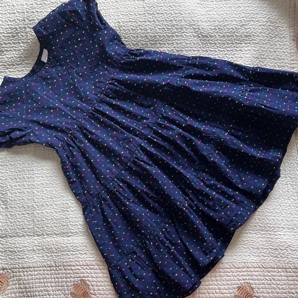 HANNA ANDERSSON Darling Embroidered Navy Dress